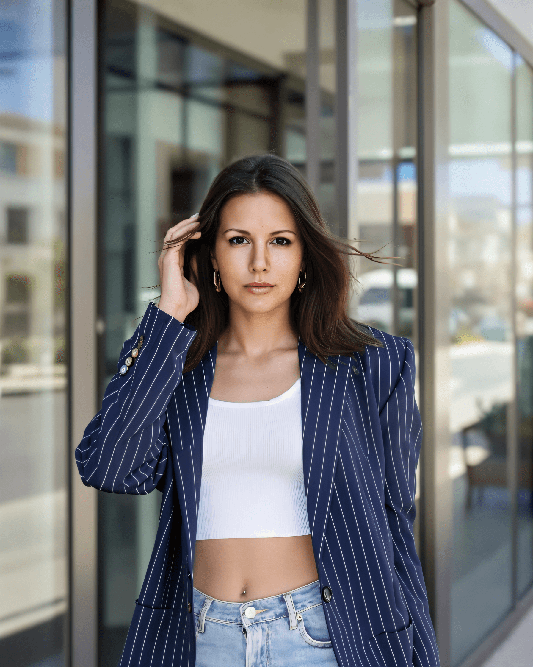 Blazer and sunglasses