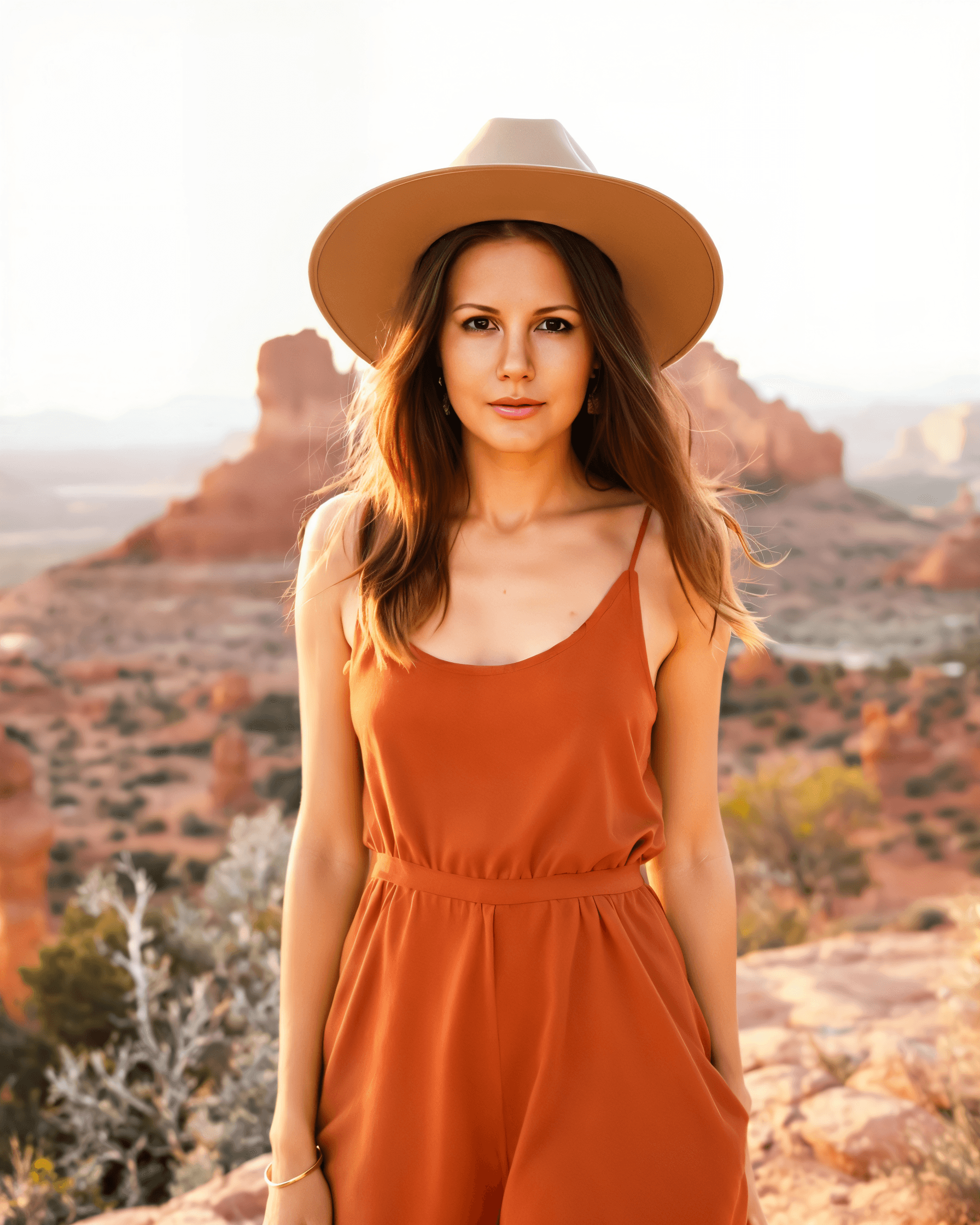 Desert red rock